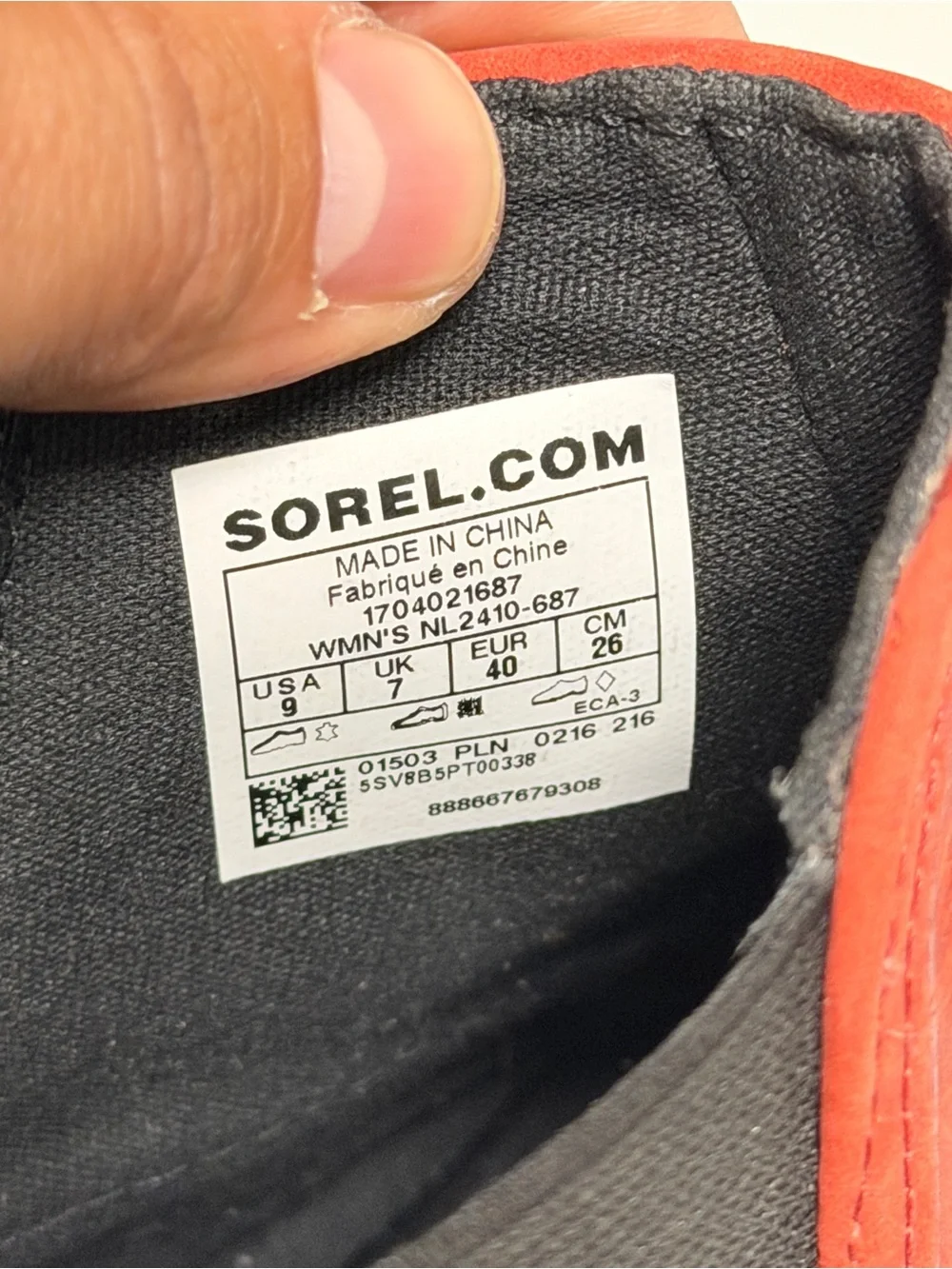 Sorel Out N About Chelsea Waterproof Red Black Duck Boots NL2410-687 Women US 9